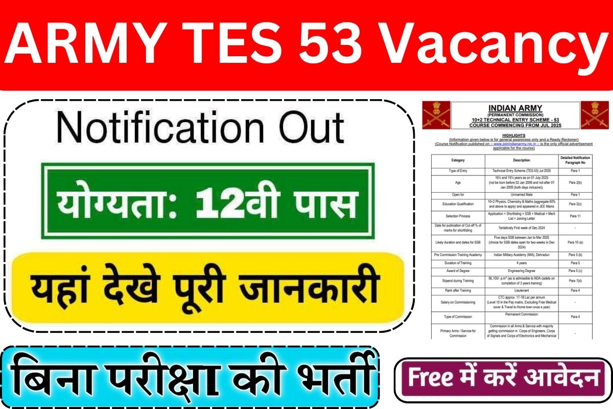 ARMY TES 53 Vacancy