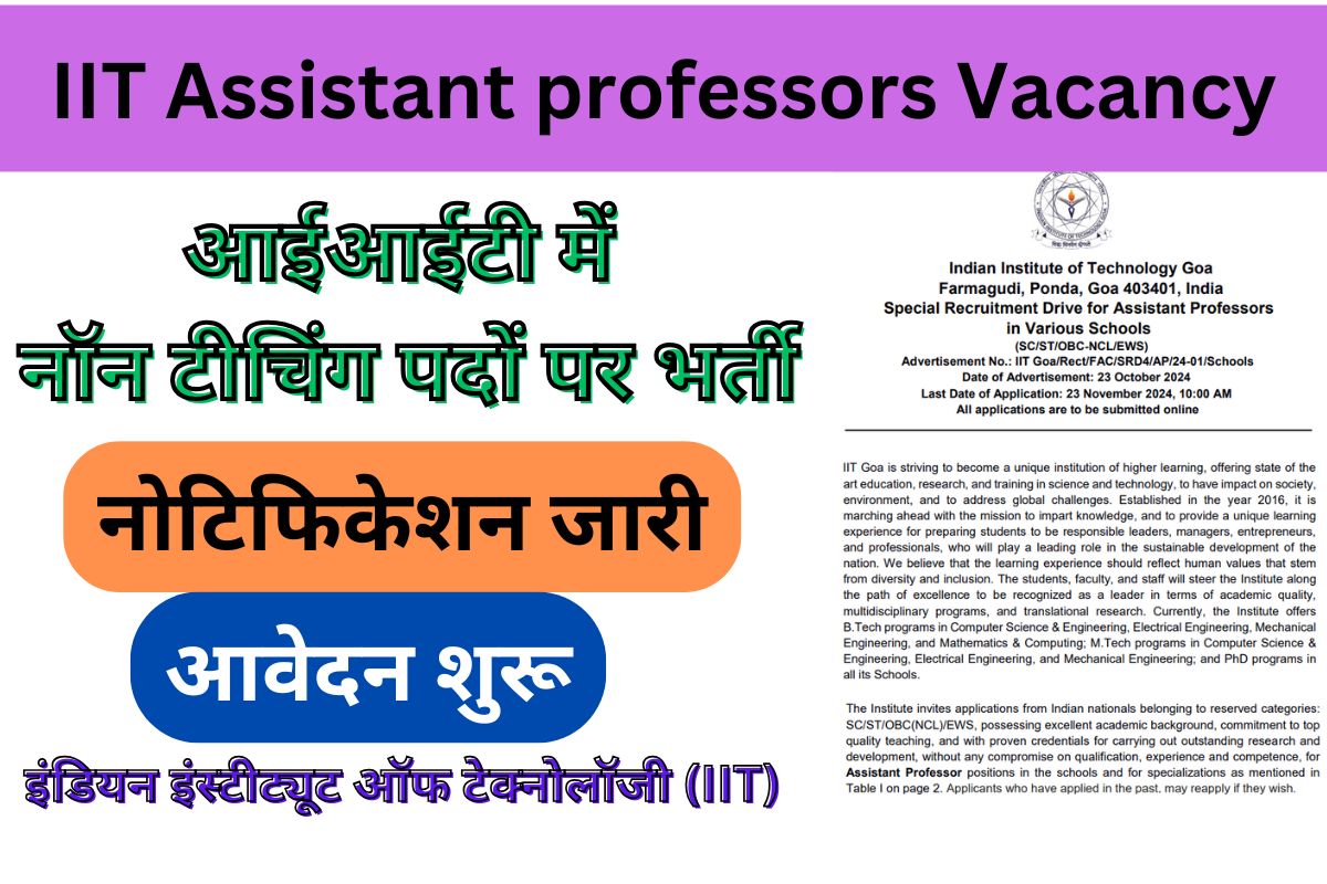 IIT Assistant professors Vacancy