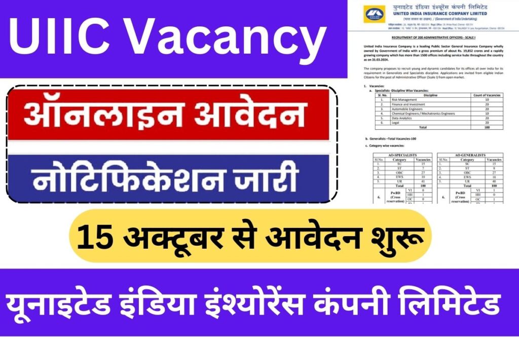 UIIC Vacancy