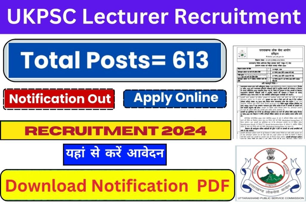 UKPSC Lecturer Recruitment