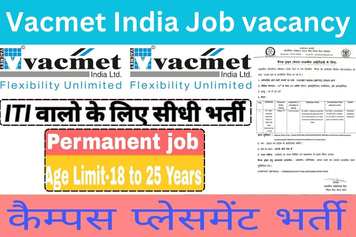 Vacmet India Job vacancy